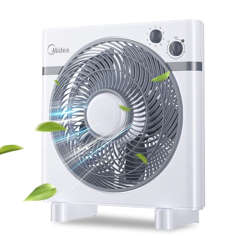 美的/Midea KYT25-15AW 转页扇台式电风扇办公扇学生宿舍静音家用节能风扇 机械控制支持定时4档可调自然风