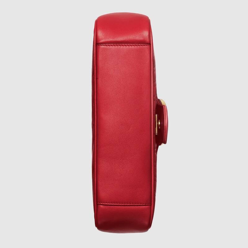 GUCCI 古驰女包 MARMONT系列牛皮双G绗缝女士单肩包443497系列26cm*15cm*7cm