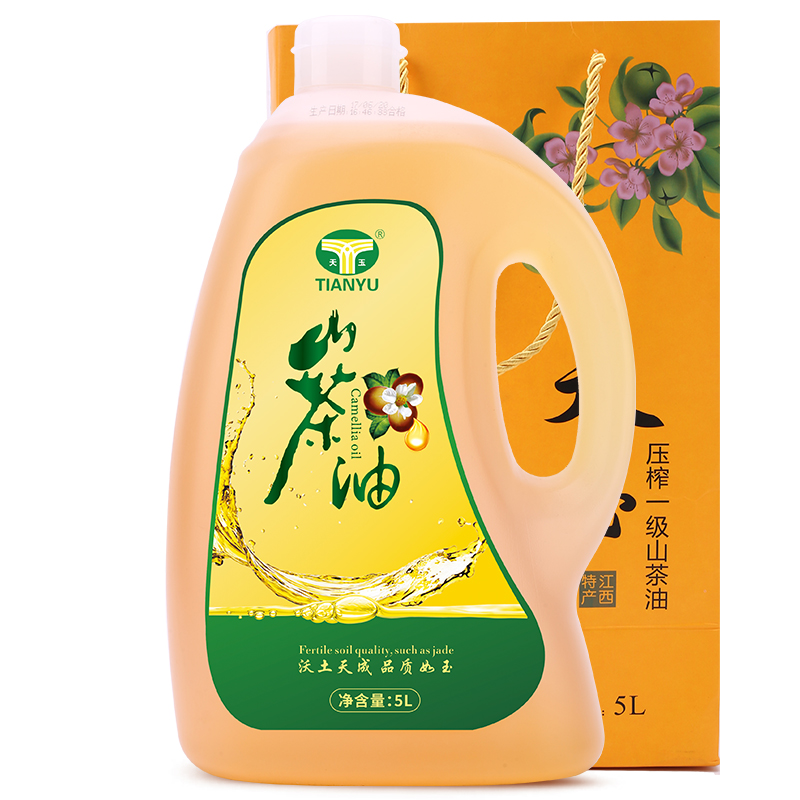 天玉绿色有机山茶油 礼品装茶油 茶籽油食用油5L高清大图