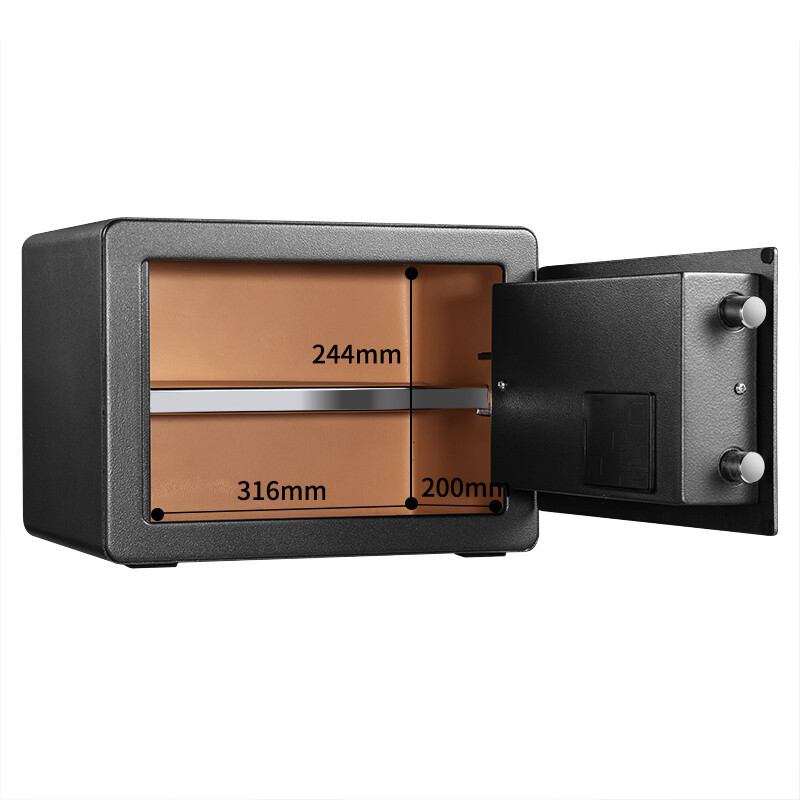 得力(deli) 33559指纹密码保管箱H250(黑色)(台)