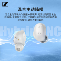 森海塞尔(Sennheiser)ACCENTUM 无线蓝牙入耳式耳机白色