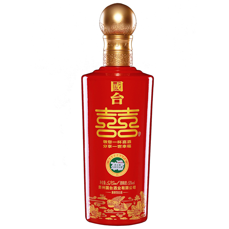 国台 百年好合酒 53度 520ml单瓶装 酱香型白酒