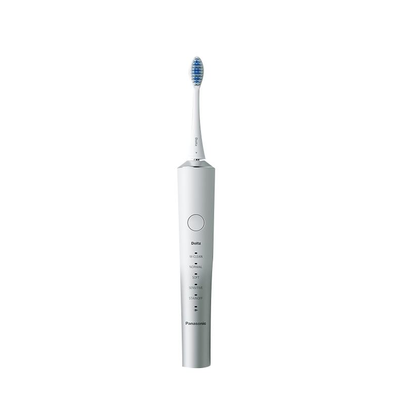 松下(Panasonic)电动牙刷成人科技双马达技术 四向动力 焕光刷去渍护龈双效清洁 EW-DC70-W 吹雪白