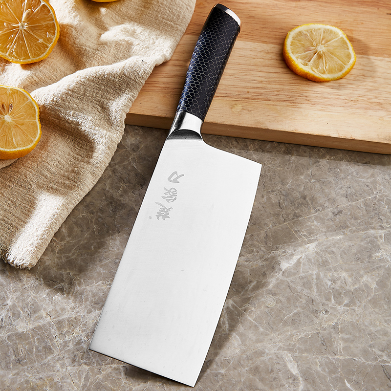 楚家刀家用菜刀传统中式刀具厨师吹毛断发刀锋利耐磨不锈钢彩色手柄