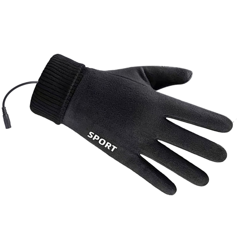 端固 USB发热皮绒手套防寒触屏 TREH 双高清大图