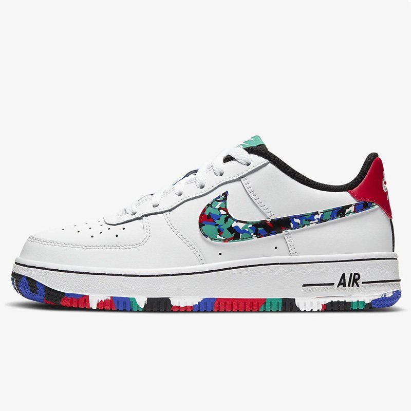 耐克女鞋airforce1af1空军一号涂鸦泼墨运动休闲鞋cu4632100