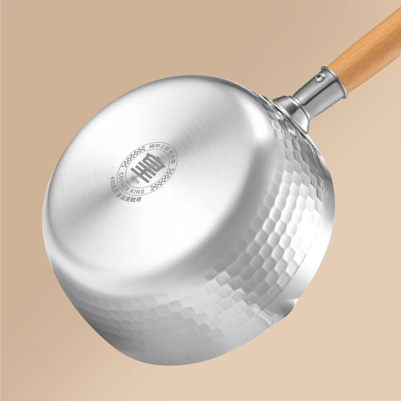 炊大皇(COOKER KING) 奶锅304不锈钢汤锅 日式雪平锅 婴儿辅食锅煮奶泡面锅18cm NG18XP高清大图