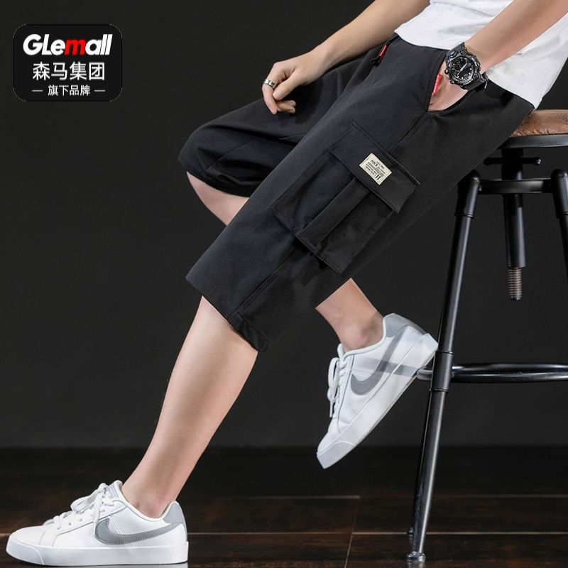 森马集团旗下GLEMALL短裤子男夏季新款潮流休闲黑色工装五七分裤