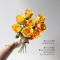 3#贵妃玫/1束/8枝手札[暖黄] 干燥焦边玫瑰蕾绢花仿真花家居装饰花卉婚庆摄影道具摆件香槟花束