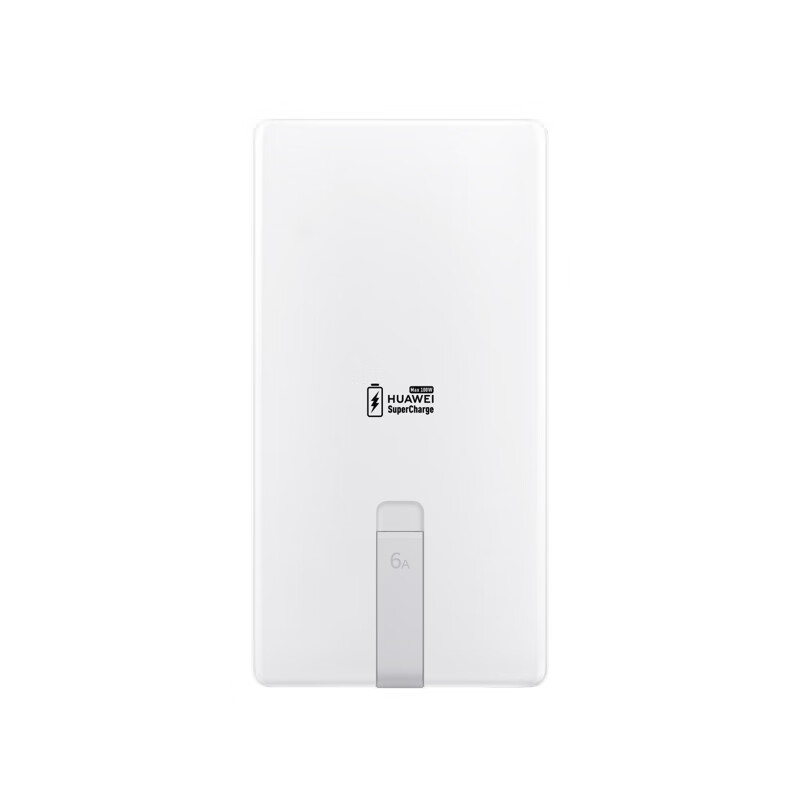 华为 P0020 自带线移动电源 (100W 12000) 3C认证 陶瓷白 适配华为 苹果手机高清大图