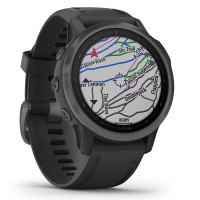 佳明GARMIN 飞耐时Fenix6S Pro心率血氧GPS音乐支付登山跑步骑行游泳户外智能手表 中文蓝宝石DLC黑色