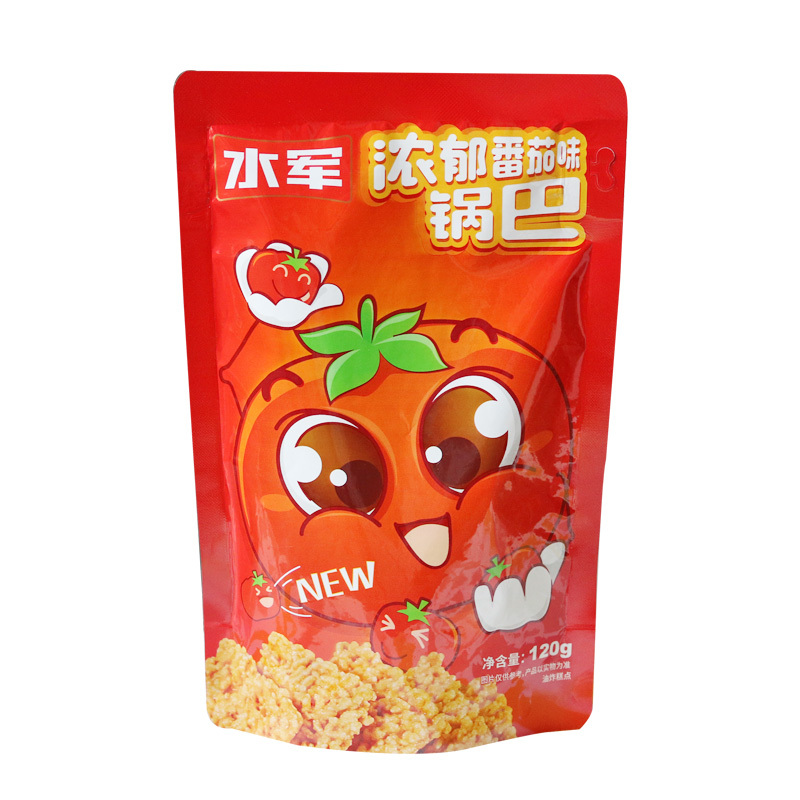 水军 浓郁番茄锅巴120gx5袋手工平底锅巴粗粮代餐休闲零食网红小吃