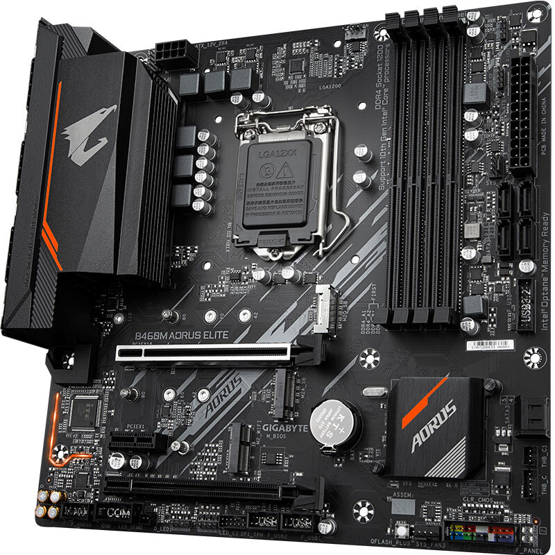 技嘉B460M AORUS ELITE 小雕主板 支持 CPU 10400/10500/10700高清大图