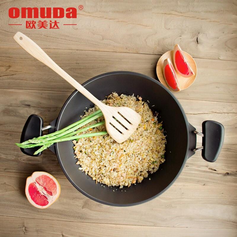 欧美达(omuDa)欧美达铸造锅铸造炒锅家用少烟无涂层物理不粘锅炒菜锅燃气适用36cm36cm高清大图