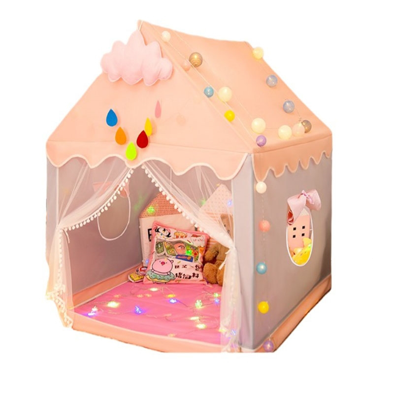 闪电客三角室内睡觉帐篷儿童床玩具屋简易装饰大号便捷房式童话小屋