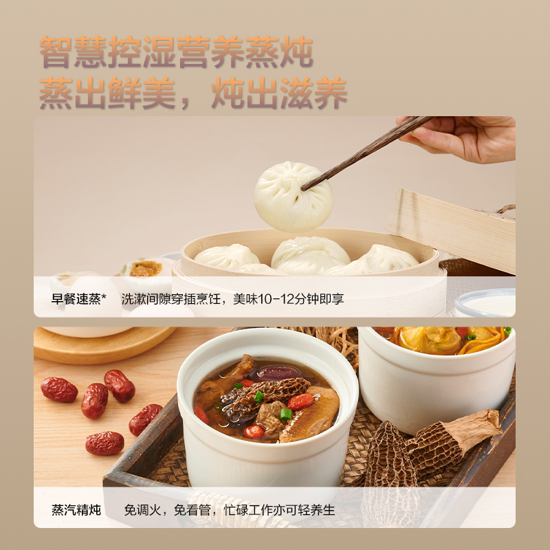 方太蒸烤箱一体机嵌入式家用烘培多功能彩膜屏 蒸烤炖*炸四合一智能大容量50L电蒸烤箱空气炸EF1-G灰色款高清大图