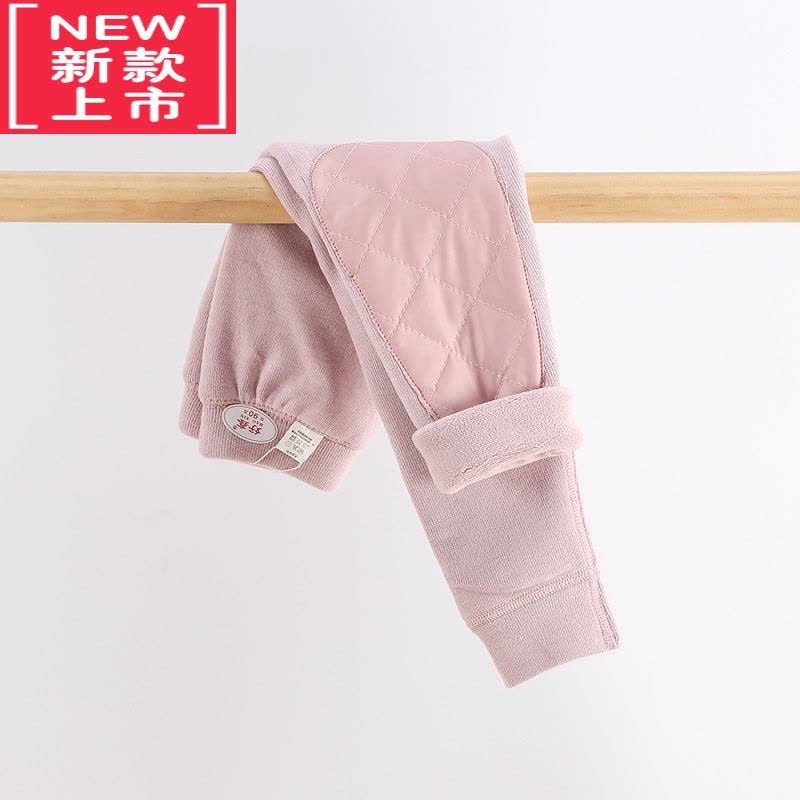 可莉允儿童苹果绒保暖裤加厚绒裤男童女童棉毛裤宝宝冬棉裤加绒裤子图片