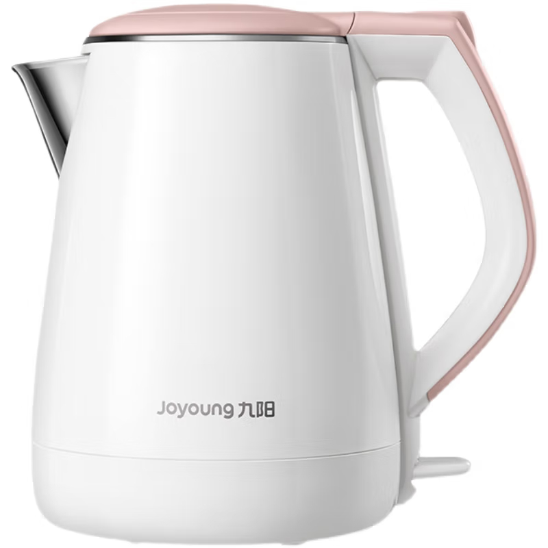 九阳(Joyoung)电热水壶 K15FD-W130 烧水壶304不锈钢内胆家用全自动1.5L升双层防烫保温电水壶白色