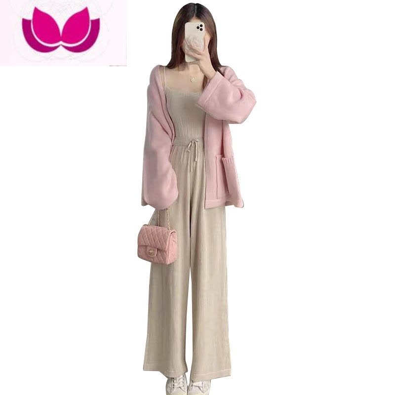 七斓春季女装盐系茶系穿搭一整套奶系法式桔梗奶乖名媛高级感套装图片