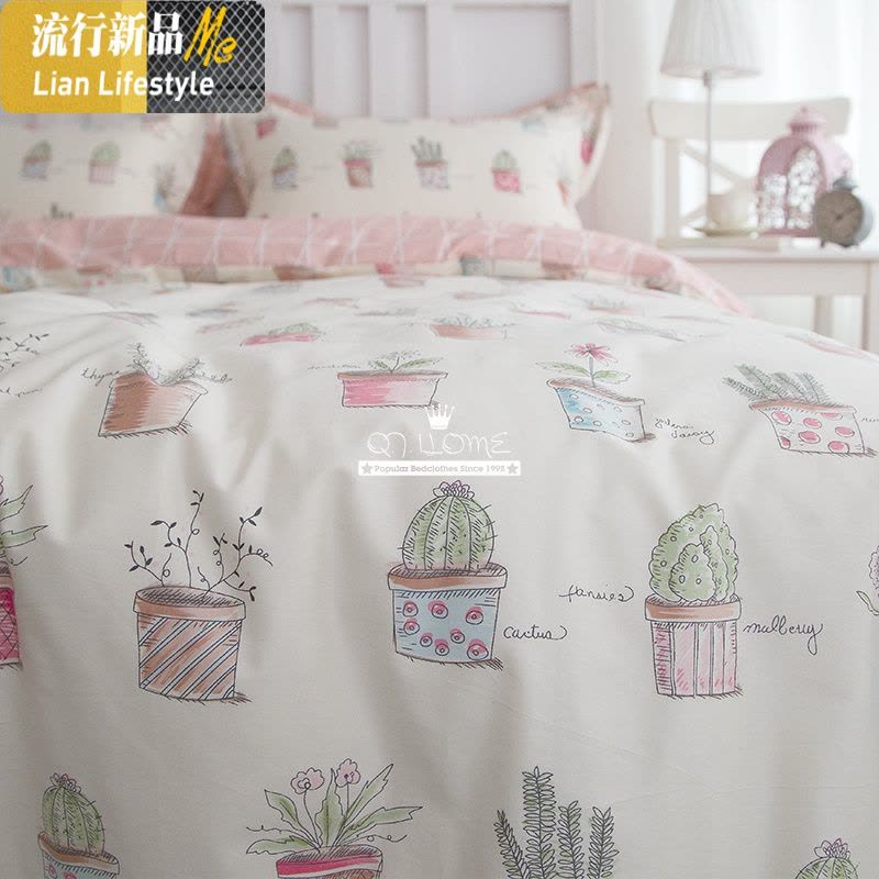 北欧风居欧美简约卡通韩式公主风棉四件套/1.2三件套 三维工匠图片