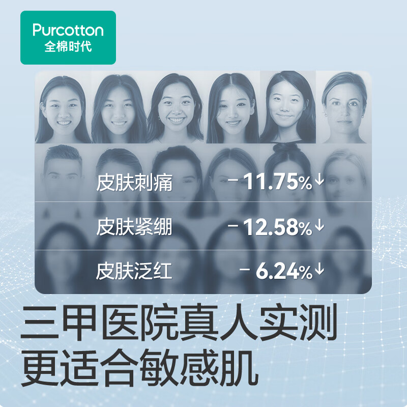 全棉时代(PurCotton)全棉柔肤洗脸巾棉柔巾240抽悬挂装高清大图