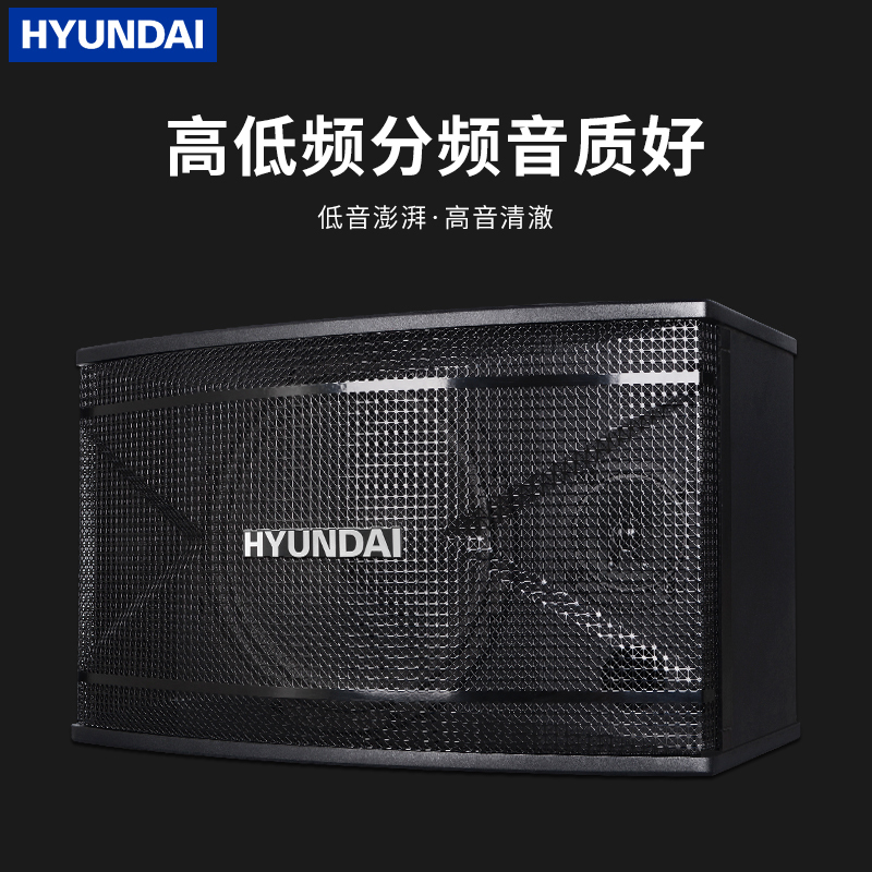 现代(HYUNDAI)HY-10U卡包音响 KTV音响家庭影院组合套装 会议客厅卡拉ok家用 仅对箱