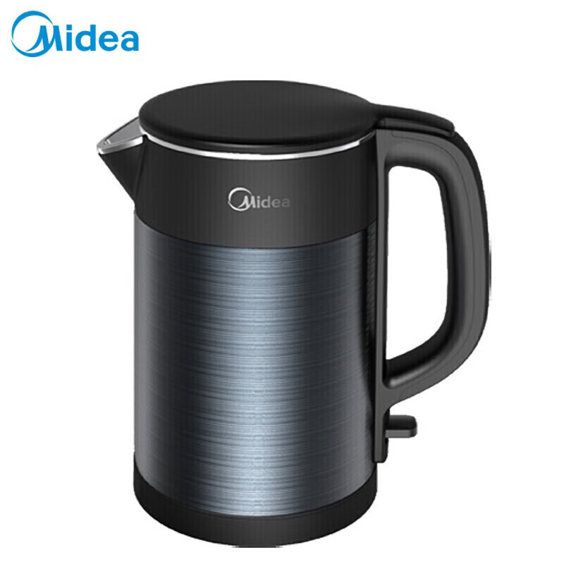 美的(Midea)电热水壶家用1.5L容量便携烧水壶 双层防烫不锈钢无缝内胆电水壶 双钢保温电开水壶 HJ1511a