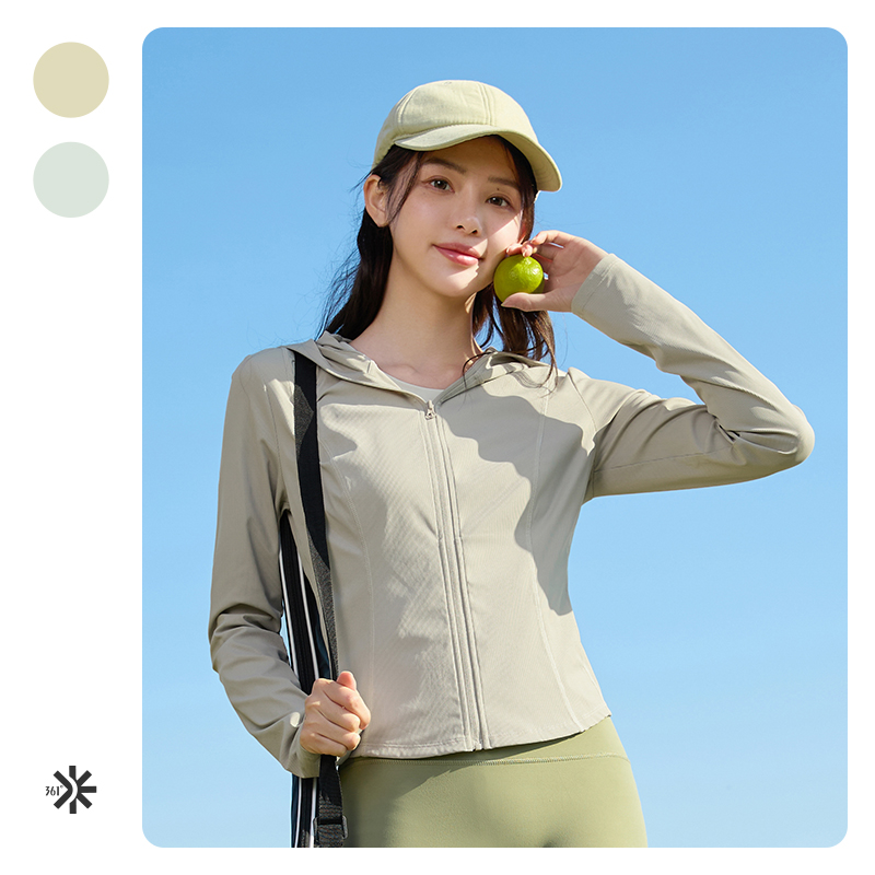 冰美C丨361°防晒衣女夏季新款防紫外线修身收腰原纱运动外套皮肤衣服高清大图