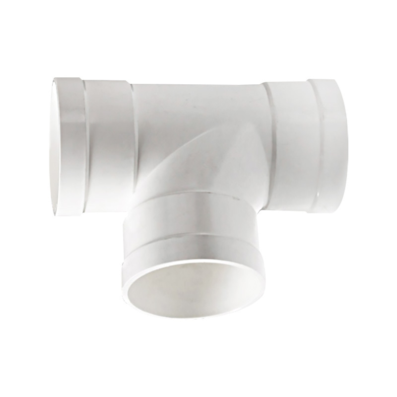 联塑 dn50 90°顺水三通(等径三通)PVC-U排水配件 白色 单个高清大图