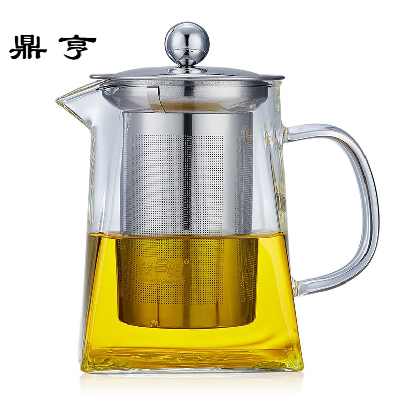 鼎亨玻璃茶壶加厚过滤泡茶壶耐高温花茶壶家用茶盘功夫茶具套装