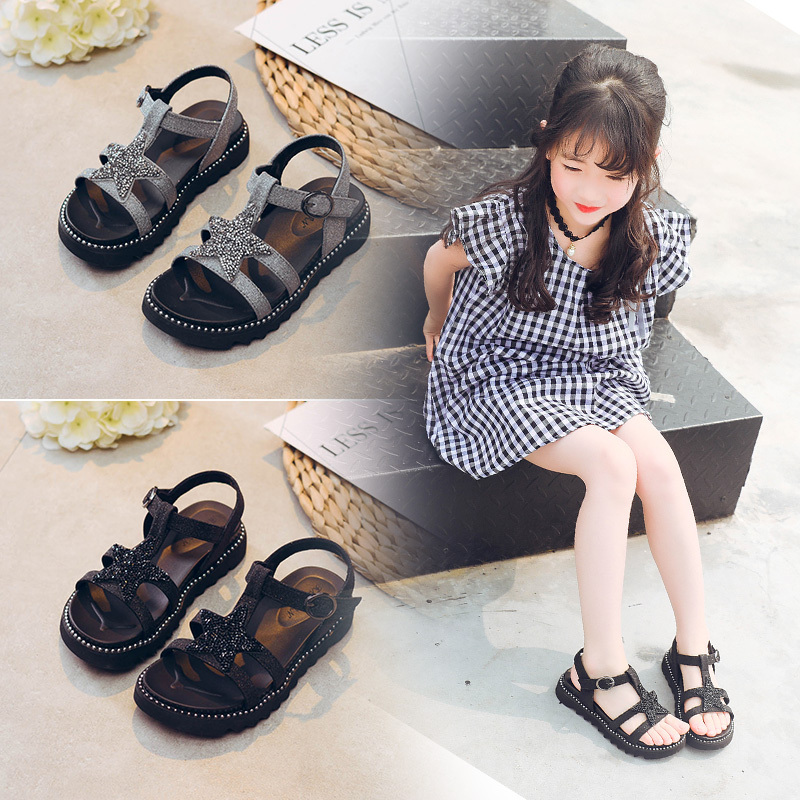 女童凉鞋2018夏季新款时尚儿童软底沙滩鞋子宝宝公主鞋中大童凉鞋