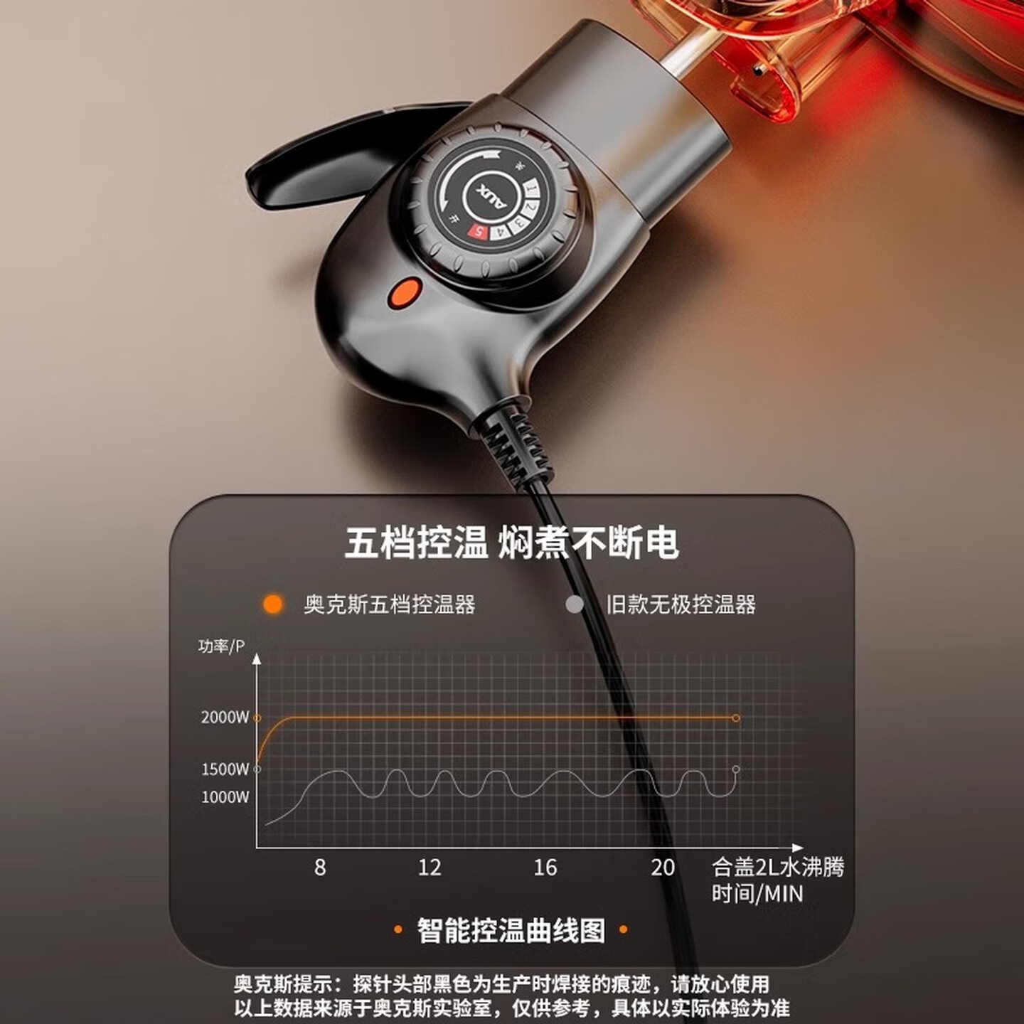 奥克斯 烤鱼专用锅电烤炉电火锅长方形电烤锅多用途锅电煮锅多功能煎烤涮一体两用锅 米灰/抗菌不粘/2200W速热/8...高清大图