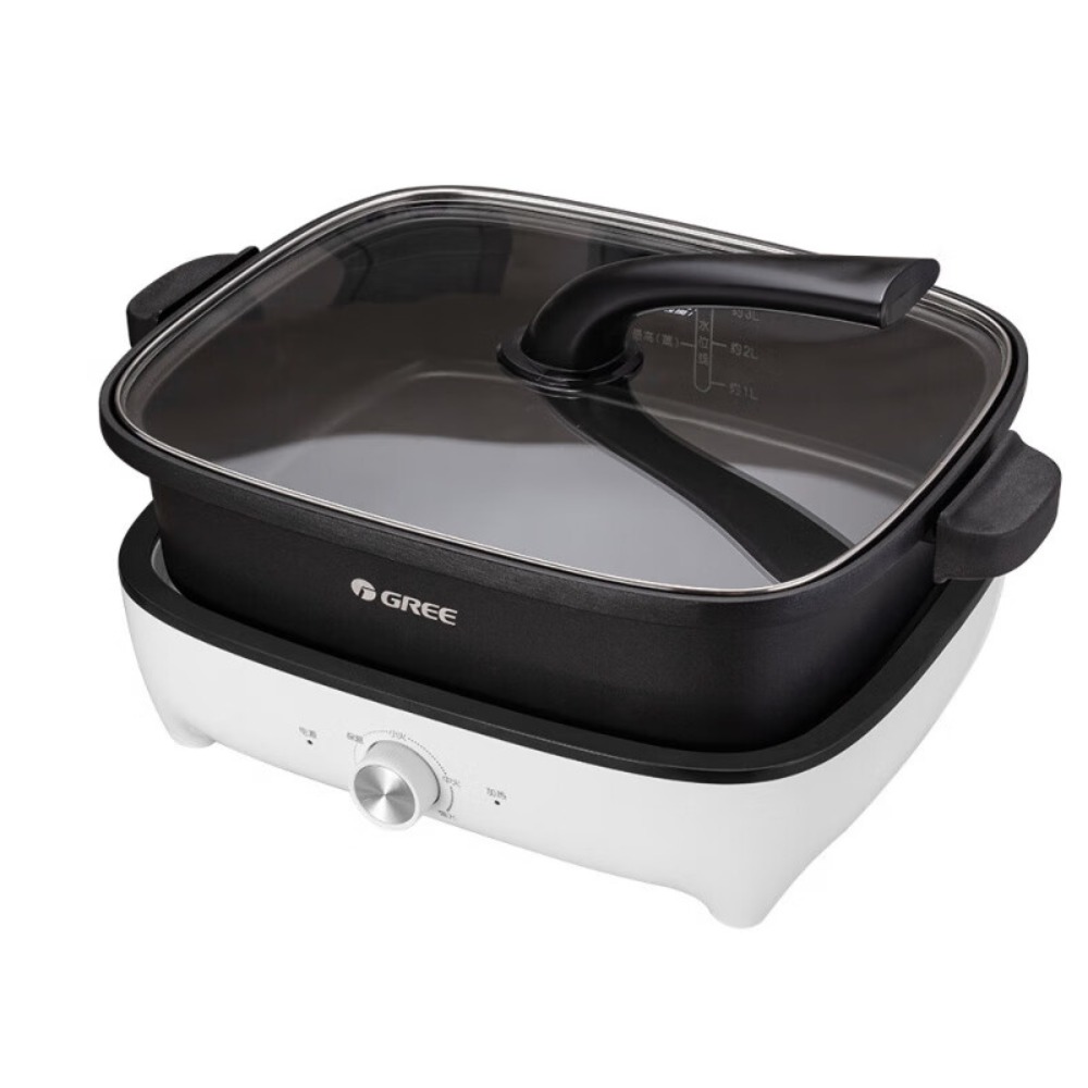 格力(GREE)大松电火锅锅家用电煮锅分体式多功能煎炒电热锅炒菜不粘锅 GH-1401S高清大图