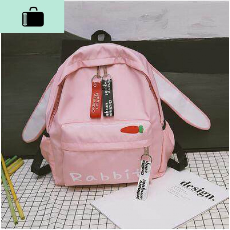 女童双肩包时尚儿童春游轻便背包女可爱小学生小女孩轻便户外旅游NEWLAKE 粉色耳朵兔（可当补习包）