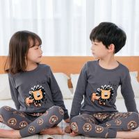 儿童秋衣秋裤套装棉中大童棉男孩保暖内衣男童装女童睡衣_146 100号适合100cm左右 萌萌狮子（支）