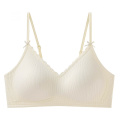 无钢圈内衣女小胸聚拢胸罩侧收副乳果冻条软支撑无痕文胸甜美胸罩 XL(建议120-135斤) 奶白