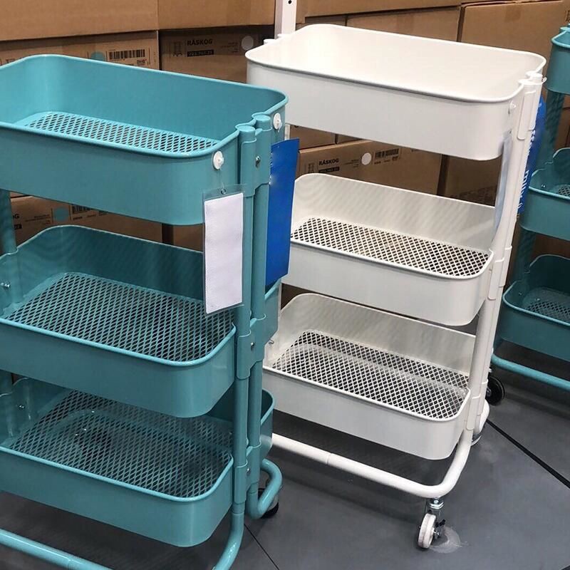 厨房置物架小推车带轮落地多层可移动婴儿用品储物架子零食收纳架收纳层架 三维工匠高清大图