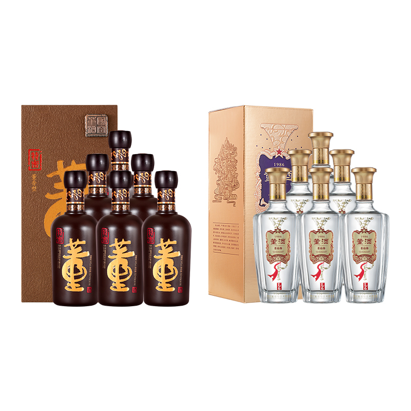 董酒特密54度娄山春L6 50度500ml 12瓶 整箱董浓兼香型纯粮白酒