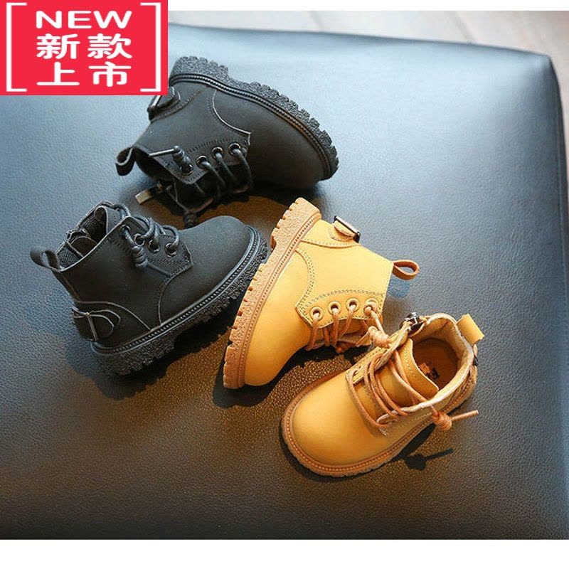 可莉允婴儿鞋小童马丁靴2021秋冬加绒软底学步鞋男短靴儿童靴子女宝宝鞋图片