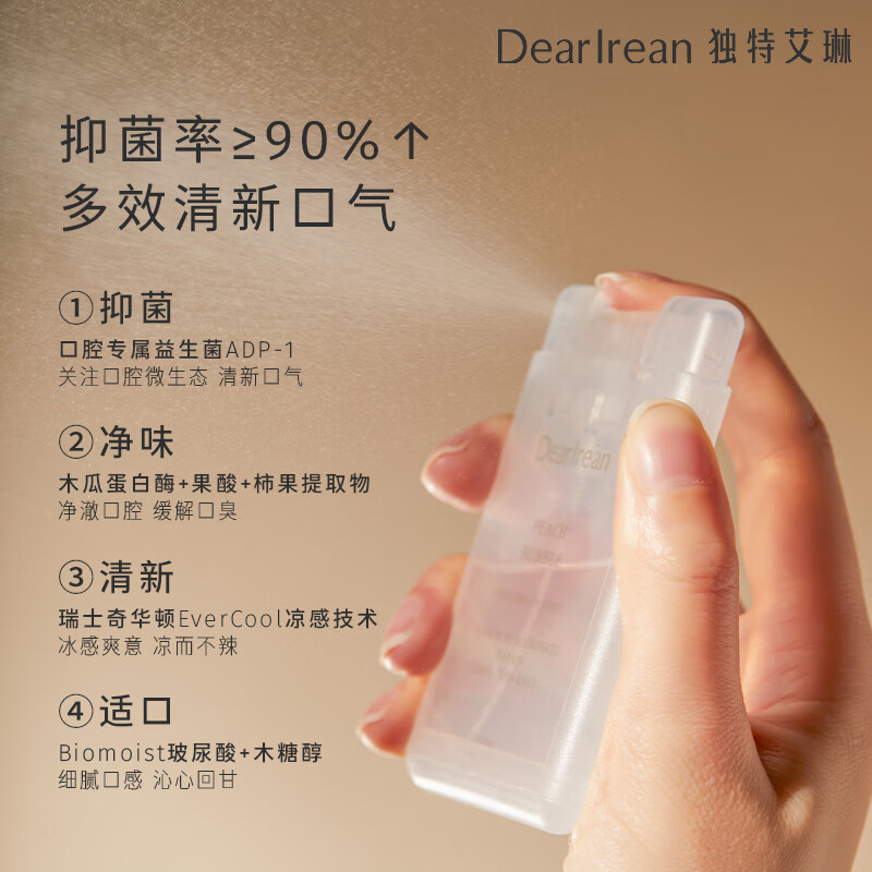 独特艾琳口喷口气清新剂清洁口腔留香便携清新口腔喷雾17ml(口味随机)高清大图