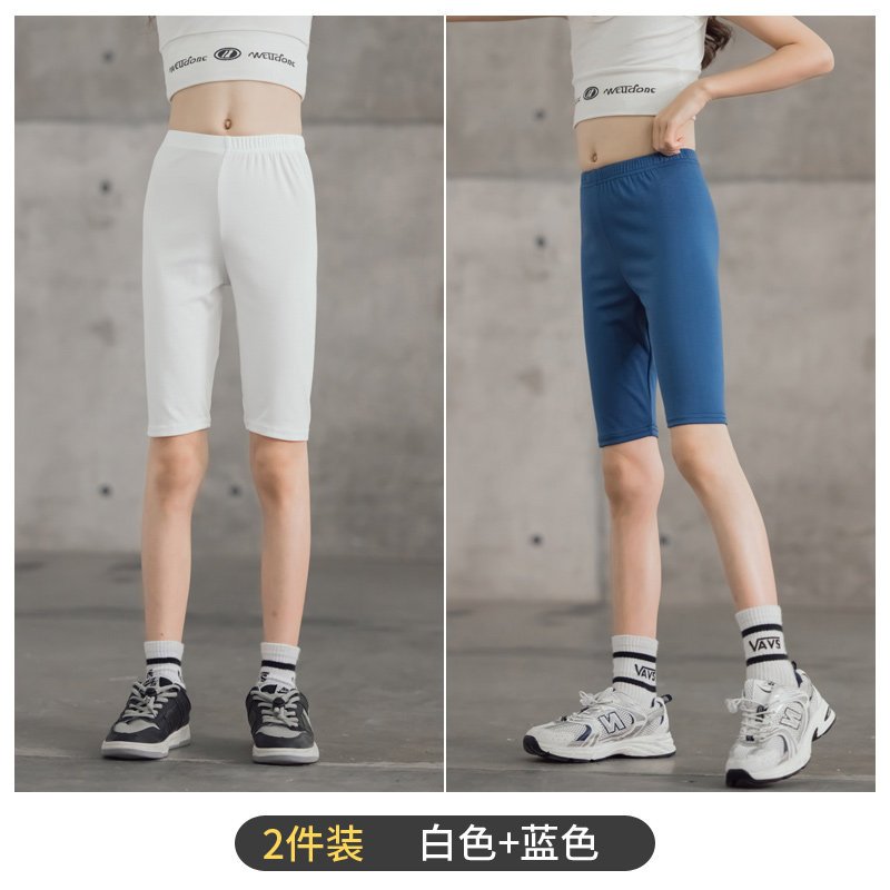 女童五分打底裤夏季薄款莫代尔儿童防走光大童夏装安全短裤配裙子