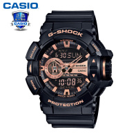 卡西欧（CASIO） 石英表 男 G-SHOCK系列日韩品牌运动表红黑色石英防水树脂带通用手表GA-400
