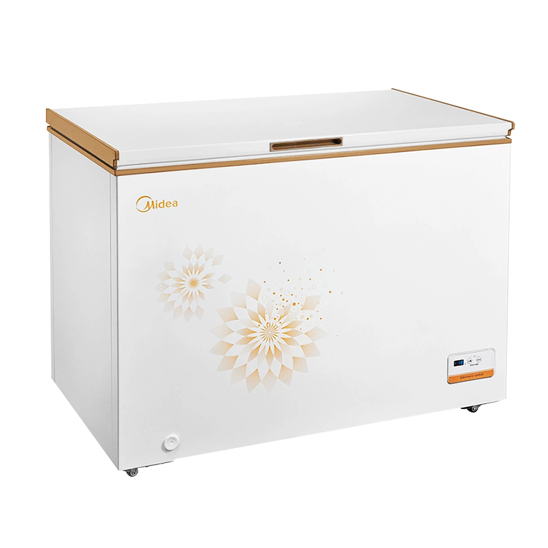 美的(Midea)BD/BC-368KEM 368升商用单温一室冷冻冷藏转换冷柜卧式双顶开门冰柜(白)