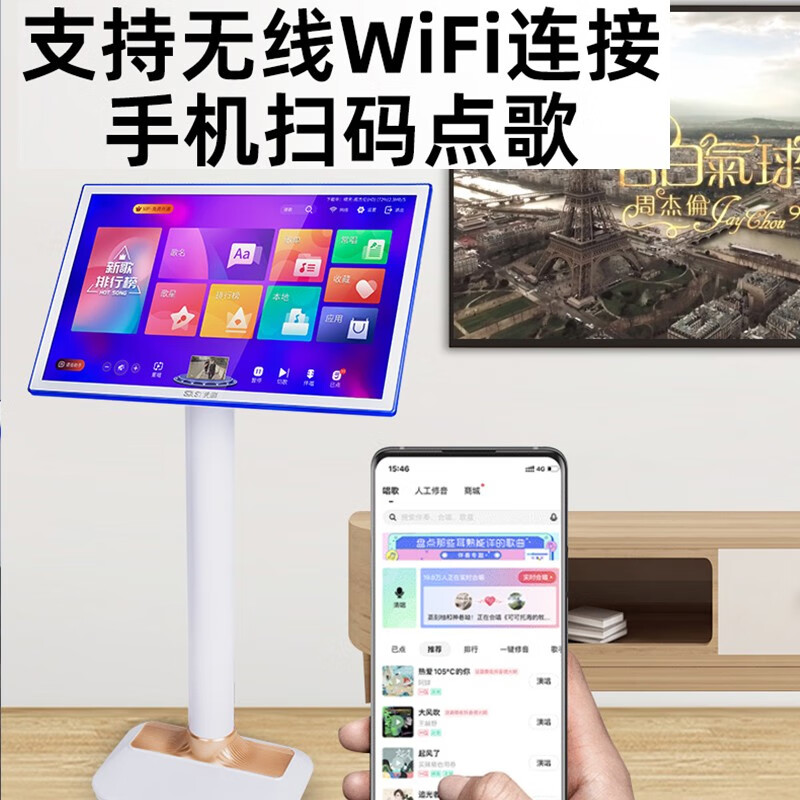先科(SAST)A10V KTV点歌机家用音响套装家庭影院组合 舞台会议卡拉OK唱歌全套设备舞台演出专业音箱高清大图