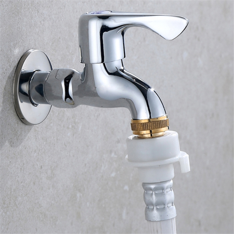 东映之画铜洗衣机水龙头双出水快开不锈钢拖把池加长过滤网嘴龙头