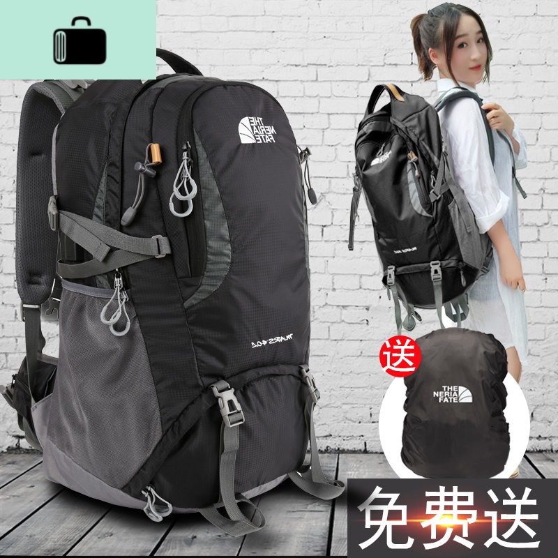 旅行包大容量女双肩休闲背包轻便防水旅游运动多功能男户外登山包NEW LAKE女士双肩包高清大图