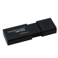 金士顿(Kingston)DT100G3 128GB USB 3.0 U盘 黑色 128G 高速大容量U盘