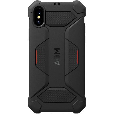 AGM黑盾苹果iPhone X/Xs(5.8英寸)防摔全包手机壳保护套磨砂防滑 黑红