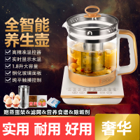 养生壶家用多功能全自动玻璃法耐(FANAI)花茶壶黑茶壶煮茶器煲电热烧水壶 典雅金带滤网(升级版)