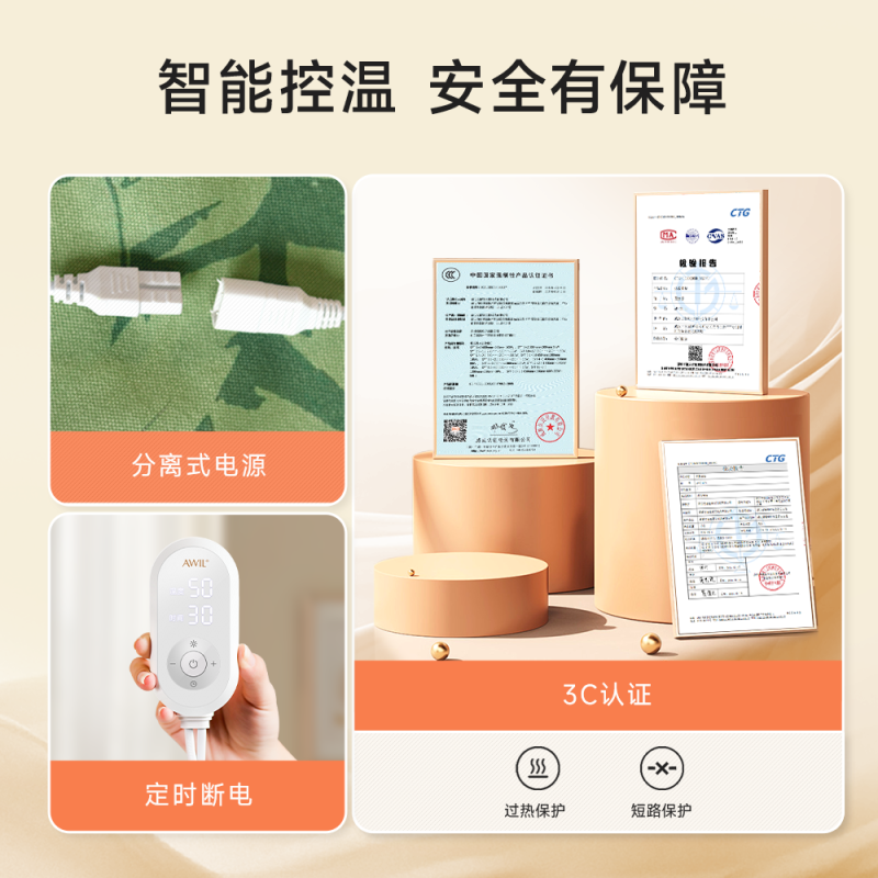 艾修堂 AP-C1pro陈艾绒电加热叶艾草坐垫 臀部办公室家用热敷垫子四季通用高清大图